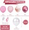 60-Pack Pink, White & Rose Gold Balloon Kit 12in – Latex & Confetti Party Decor